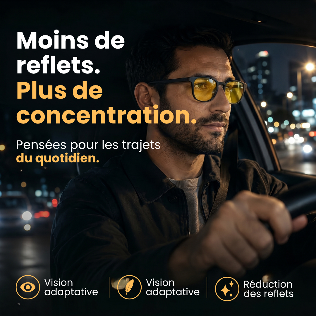 REEVR — Lunettes photochromiques de conduite jour & nuit