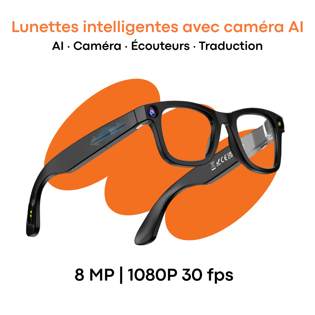 Lunettes Reevr intelligentes avec caméra AI