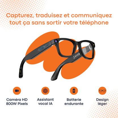 Lunettes Reevr intelligentes avec caméra AI