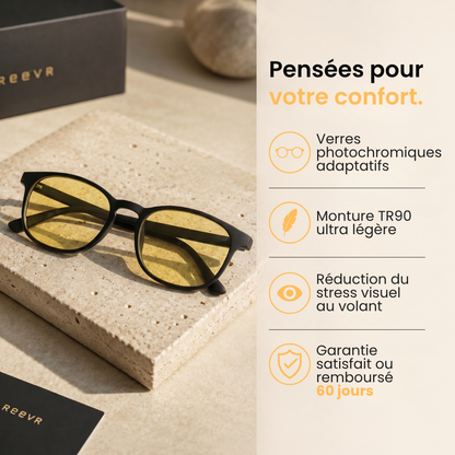 REEVR  — Lunettes photochromiques de conduite jour & nuit