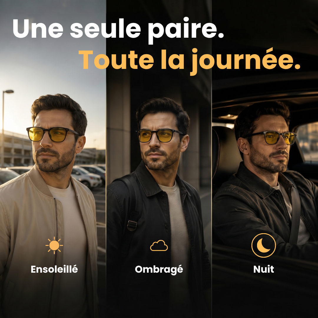 REEVR  — Lunettes photochromiques de conduite jour & nuit